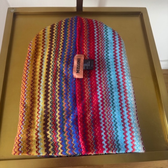 Missoni Jacquard Wool-Acrylic blend Zigzag Knit Beanie - Picture 1 of 5